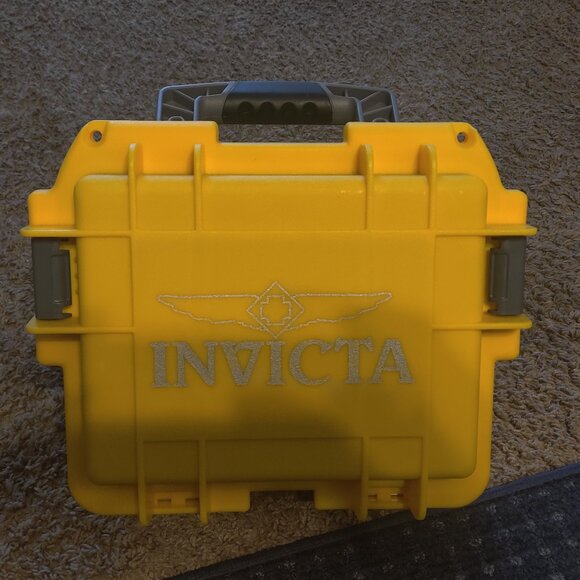 3 Slot Invicta Bright Yellow Impact Watch Case - Picture 1 of 7